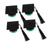 WEKADRIN 4 Pièces Mini Chapeaux de Diplômé pour Bouteilles de Vin Décoration Stable et Élégante pour Fête de Remise de Diplômes