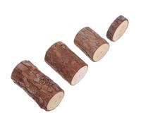 WEKADRIN 4 pièces Miniatures de Souches Bois Naturel pour Décor de Hamster Accessoires Cage Hamster Sûrs Bois Habitat Petit Animal Compact et Facile à Entretenir Décor Vintage pour Petits