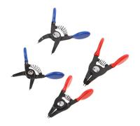 WEKADRIN 4 Pièces Pince à Circlips Interne Droite et Externe Coudée, Lot de 4 set de Mini Pinces Métalliques, Outil de Précision Compact pour Réparation Automobile, Entretien Machines,