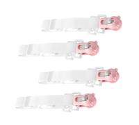 WEKADRIN 4 pièces Set de Pinces Fixation Couette pour Lit Garçon Fille Clips Anti-déplacement Sécurisés Fixeurs de Housse de Couette Résistants et Pratiques Rose Protection Le Glissement