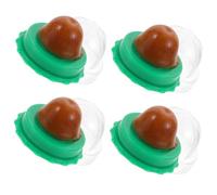 WEKADRIN 4 pièces Sucettes pour Chats à Lécher Herbe à Chat Naturelle avec Couvercle Transparent Friandises Saines et Ludiques pour Chatons Snack Vitaminé et Digestif