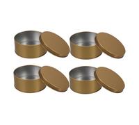 WEKADRIN 4pièces Boîte à Biscuits Métal Avec Couvercle Hermétique Contenant Pour Bonbons Et Friandises Petite Boîte Ronde Pour Cuisine
