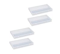 WEKADRIN 4pièces Boîte De Rangement Pour Forets à Ongles Organisateur Transparent De Récipients Durables Pour Bits De Manucure Pratique Et Élégant Pour Salon Et Usage Personnel