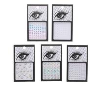 WEKADRIN 5 feuilles Autocollants Bijoux Visage Cristaux et Ornements pour Filles Décoration Faciale Facile à Appliquer et Retirer pour Yeux Joues et Oreilles