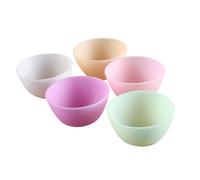 WEKADRIN 5 pièces Bol Silicone Souple Odeur Lot pour Usage Domestique Mélange et Préparation Masques Faciaux DIY Stable et Flexible Résistant Micro et Lave Vaisselle