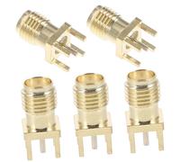 WEKADRIN 5 Pièces Connecteur Sma Femelle Droit Montage Vertical à Traversant Base Solide Métal pour Transmission Stable