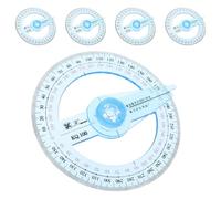 WEKADRIN 5 Pièces Rapporteur produit Circulaire Échelle Claire en Plastique et Mesure à 360° Outil Précis pour Bureau et Ingénierie pour Professionnels et Étudiants
