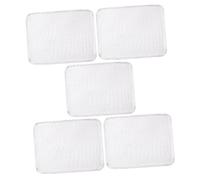 WEKADRIN 5 pièces Tapis de Barbecue Aluminium Alimentaire Tapis Grill Antiadhérent Jetable pour Cuisson Extérieure de Viandes Poissons et Légumes Matériau Sûr et Résistant Chaleur
