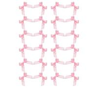 WEKADRIN 50 Pièces Mini Nœuds en Satin Rose pour Loisirs Créatifs, Faciles à Appliquer Ranger, Décoration Élégante pour Emballages Présents et Scrapbooking