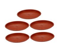 WEKADRIN 5pièces Plateau Ovale pour Pot De Fleurs Plaque De Base pour Pot De Fleurs Lot de Rouge