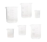 WEKADRIN 6 Pièces Bécher en Verre de Laboratoire Gradué Résistance Haute Température, Construction Stable, Capacité 25ml à 400ml pour Recherche et Laboratoires Professionnels