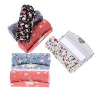 WEKADRIN 6 pièces Boîte Lèvres Brodée Rétro Étui de Rangement Compact et Léger pour Cosmétiques Coffret Maquillage Pratique pour Accessoires Beauté Styles Aléatoires