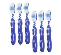 WEKADRIN 6 pièces Brosses à Dents Souples pour Usage Carcéral Tête Large Anti-angles Morts Poignée Ergonomique Antidérapante Nettoyage Profondeur pour Détenus