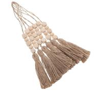 WEKADRIN 6 pièces Guirlande de Perles avec Pompons Corde Naturelle Décoration Suspendue pour Poignées de Placard Ornement Multifonctionnel pour Intérieur Maison Lot