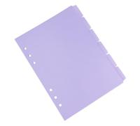 WEKADRIN 6 pièces Intercalaires PP Lavande pour Classeurs Séparateurs de Notes avec Onglets Écrits pour Organisation Domestique