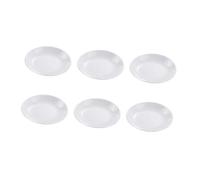 WEKADRIN 6 pièces Lot de Assiettes à Sauce Céramique Blanche Plats à Trempette pour et Restauration Décorative et Fonctionnelle Réutilisable