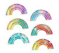 WEKADRIN 6 pièces Lot de Autocollants Sensoriels Texturés Arc-Ciel Stickers Apaisants Tactiles pour Adultes Anxieux Autocollants DIY Résistants pour Décoration et Relaxation