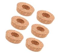 WEKADRIN 6 pièces Lot de Couvercles Liège avec Trou Central pour Vases Hydroponiques Verre Transparent Bouchons pour Culture Hydroponique Accessoires pour Terrarium et Décoration Micro