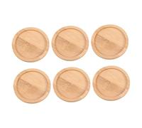 WEKADRIN 6 pièces sous-Tasses Rondes Bambou pour Pots de Fleurs Plateau Naturel Support Isolant pour Jardinières Intérieur