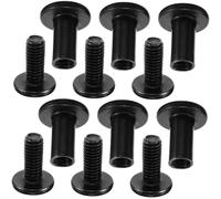 WEKADRIN 60 pièces Lot de Vis et Écrous à Tête Noire Fixation Robuste avec Verrouillage par Plaque de Serrage Visserie pour Meubles Sécurisé