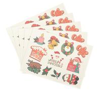 WEKADRIN 6feuilles Planches Autocollants de Noël pour Corps le Visage Mains Tatouages Éphémères et Motifs de Dessins Animés