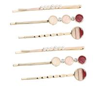 WEKADRIN 6pièces Barrette Cœur Métal Accessoires Coiffure Élégants Pour Filles Clips à Frange Décoratifs Pour Salon Et Maquillage