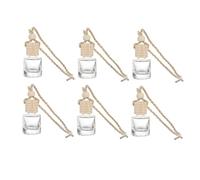 WEKADRIN 6pièces Flacons Vides De Parfum Suspendus Pour Voiture Pendentif Décoratif De Luxe Pour Diffusion Huiles Essentielles Et Désodorisant Intérieur