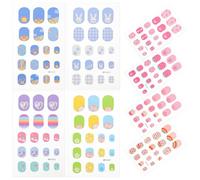 WEKADRIN 8 feuilles Stickers Ongles Garçon Fille Set Manucure DIY Autocollants Ongles Coller Motifs Mignons pour Filles et Adolescents