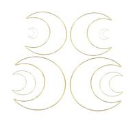 WEKADRIN 8 pièces Anneaux Métal Lune pour Attrape-rêve Cercles Croissant pour Macramé DIY Décoratives Murales Cadre Fer pour Artisanat