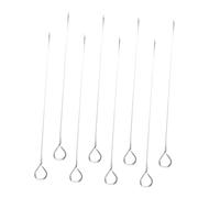 WEKADRIN 8 Pièces Brochettes Acier Inoxydable Plates pour Barbecue Extérieur Ustensiles de Cuisson Réutilisables pour Viandes Légumes et Fruits Adaptées Aux Grillades Famille et Camping