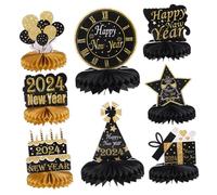 WEKADRIN 8 Pièces Décorations Nid Abeille Nouvel an Boules Papier Décoratives pour Table Ornements de Fête et Centre de Table pour Décoration de Bureau et Événement Festif