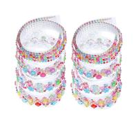 WEKADRIN 8 rouleaux Rubans Strass Autocollants Décoratifs DIY Scrapbooking Adhésif pour et Albums Photos