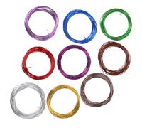WEKADRIN 9Roll Fil Aluminium Anodisé pour Bonsaï Fil de Modelage Flexible et Résistant pour Jardinage Intérieur et Extérieur pour Plantes et Arrangement Floral