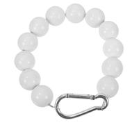 WEKADRIN Anneau de Fixation pour Drapeau Perles Acryliques Maintien Anti-enchevêtrement pour Mât Accessoire pour Fixer Le Drapeau Près du Poteau Protection Les Déchirures Blanc