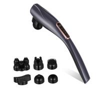 WEKADRIN Appareil De Massage Portatif 1 Unité, 10 Niveaux D'intensité Et 12 Modes, Batterie Rechargeable, Masseur Corporel Et Musculaire Pour Dos Et Nuque, Usage Intérieur Et Extérieur, Gris Étoilé