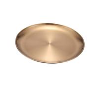 WEKADRIN Assiette Dorée Inox pour Restaurant et Maison Plateau Service Élégant et Résistant pour Buffet Stockage Aliments et Présentation Dessert