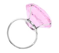 WEKADRIN Bague de Fiançailles Factice avec Cristal Simulé Accessoire de Mariage Humoristique Décoration Anniversaire Originale et Décoration de Proposition Ludique