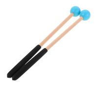 WEKADRIN Baguettes de Percussion en Bois et Caoutchouc Maillets de Marimba Souples avec Poignée Ergonomique 1 Paire Bleu pour Xylophone Carillon et Initiation Musicale en École et Scène