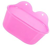 WEKADRIN Bain à Oiseaux pour Perroquet en Plastique Réutilisable Bac à Eau Ovale Violet Rouge Accessoire pour Cage à Oiseaux Bain Multifonctionnel pour Petits Perroquets Et