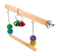 WEKADRIN Balançoire Bois pour Perroquet et Perruche Accessoire Suspendu pour Cage Oiseaux Support Exercice et Repos pour Petits et Grands Oiseaux Décoration Simple et Colorée