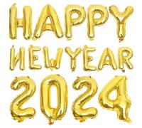 WEKADRIN Ballons Aluminium Décoration Nouvel An Ballons Fête Joyeux Réveillon Party Balloons pour Centre de Table et Mur