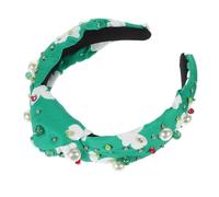 WEKADRIN Bandeau de Fête Saint Patrick Réglable Solide avec Motif Trèfle et Perles Légères Accessoire Irlandais pour Célébrations