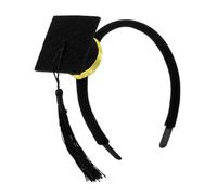 WEKADRIN Bandeau de Graduation avec Ornement de Mortier Jaune Accessoire Multi-usage pour Fête de Remise des Diplômes Coiffe Adulte Élégante et Photobooth