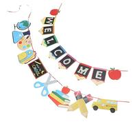 WEKADRIN Bannière Welcome Décorative Scolaire Colorée pour Rentrée des Classes Panneau Daccueil Lumineux pour Salle de Classe Drapeau de Fête Pratique pour Élèves et Enseignants