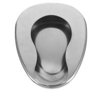 WEKADRIN Bassin de Lit en Acier Inoxydable Robuste Portable et Ergonomique sans Couvercle pour Personnes Âgées Alitées Utilisation Nocturne Adapté aux Soins à Domicile Établissement