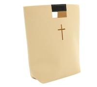 WEKADRIN Bible Tote Bag Large Capacity Felt Bible Carrying Case With PU Handle Cross Design For Church Study And Shopping