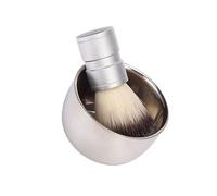 WEKADRIN Blaireau Rasage Hommes avec Bol Savon Rasage Inox Brosse Nylon Ensemble Complet pour Maison et Salon