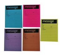 WEKADRIN Blocs-Notes Autocollants Multifonctions 5 Pcs Couleurs Fluorescentes Format Compact Adhésif Repositionnable pour Bureau École et Maison
