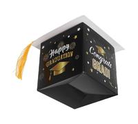 WEKADRIN Boîte à Messages et Urne de Vote pour Fête de Remise de Diplôme Boîte Noire Carton Rigide Support pour Bonbons et Collecte de Dons Décoration Graduation Polyvalente