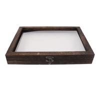 WEKADRIN Boîte à spécimens d'insectes en bois de pin 31x22x4 cm avec tapis blanc à épingles couvercle transparent multifonction pour exposition et rangement de lépidoptères plantes et